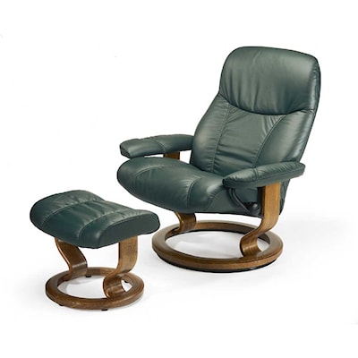 Stressless by Ekornes Consul Large Chair & Ottoman with Classic Base