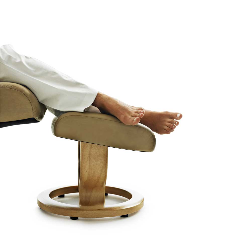 Large Chair &amp; Ottoman with Classic Base