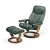 Stressless by Ekornes Consul Medium Chair & Ottoman with Classic Base