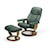 Stressless by Ekornes Consul Small Reclining Chair & Ottoman with Classic Base