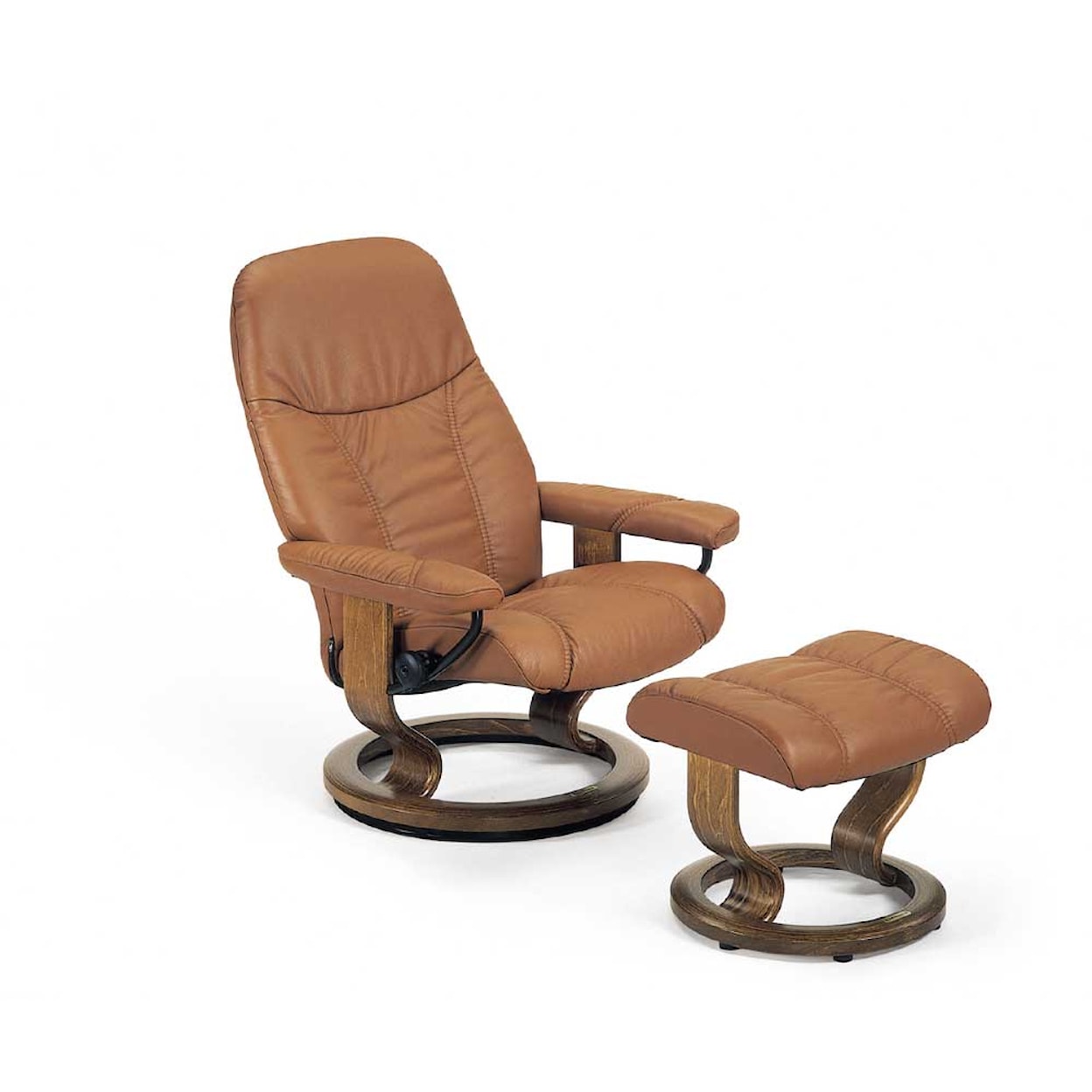 Stressless by Ekornes Consul Small Chair & Ottoman with Classic Base