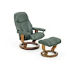 Stressless by Ekornes Consul Small Chair & Ottoman with Classic Base