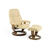 Stressless by Ekornes Consul Small Chair & Ottoman with Classic Base