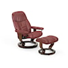 Stressless by Ekornes Consul Small Chair & Ottoman with Classic Base