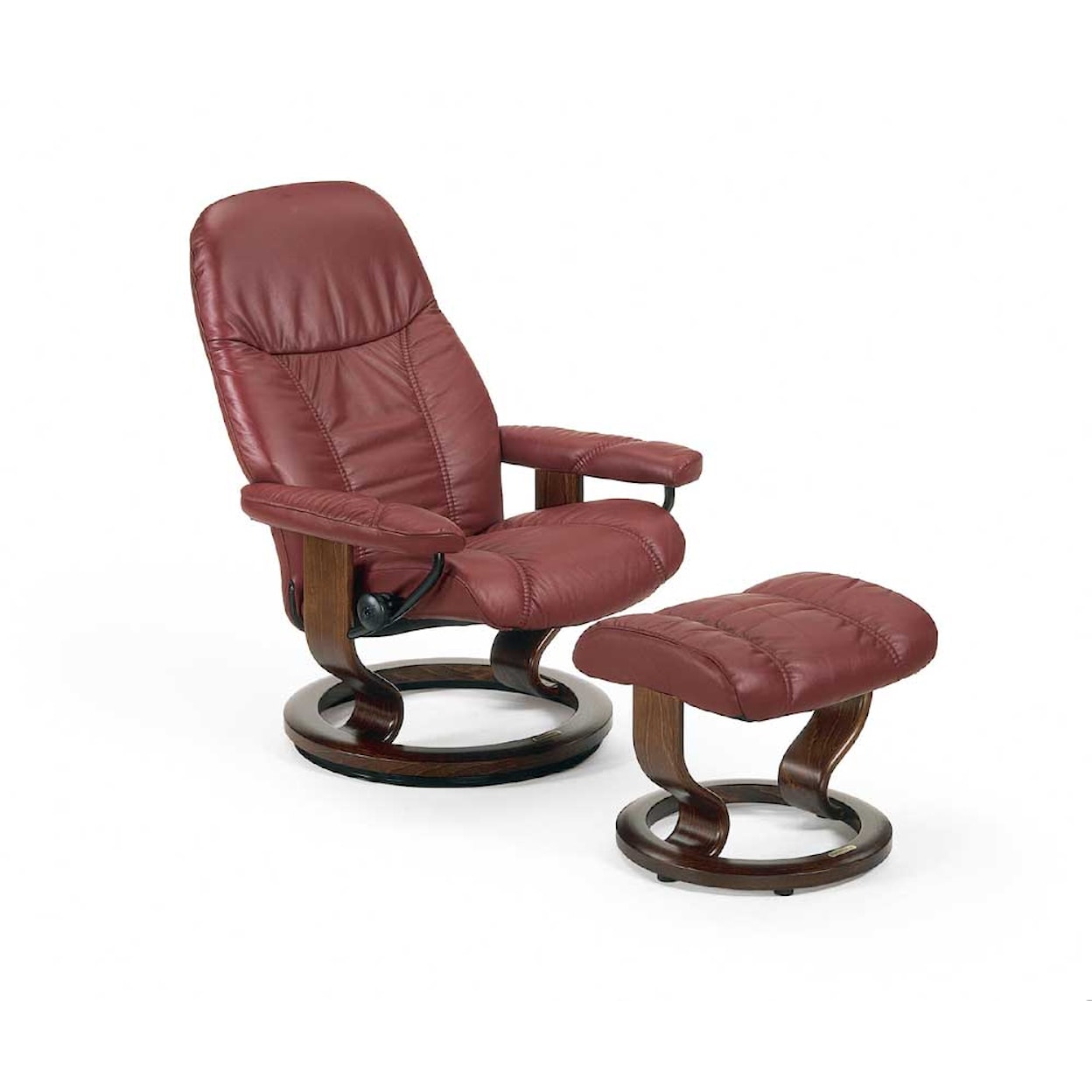 Stressless by Ekornes Consul Small Chair & Ottoman with Classic Base