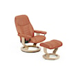 Stressless by Ekornes Consul Small Chair & Ottoman with Classic Base