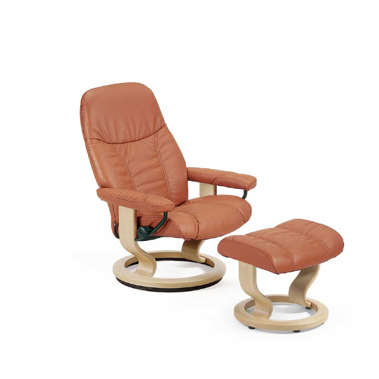 Stressless by Ekornes Consul Small Chair & Ottoman with Classic Base