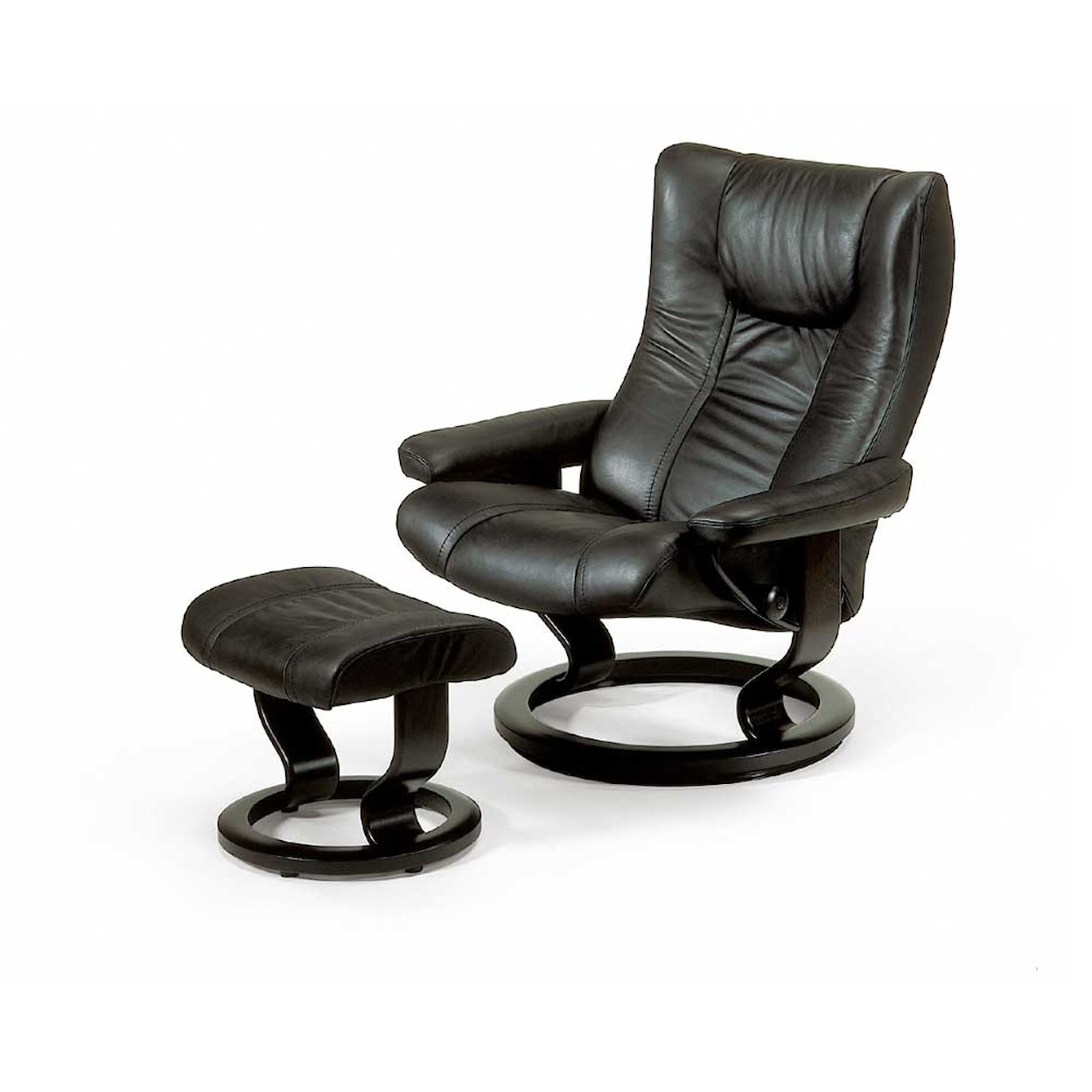 Stressless by Ekornes Wing Recliner and Ottoman