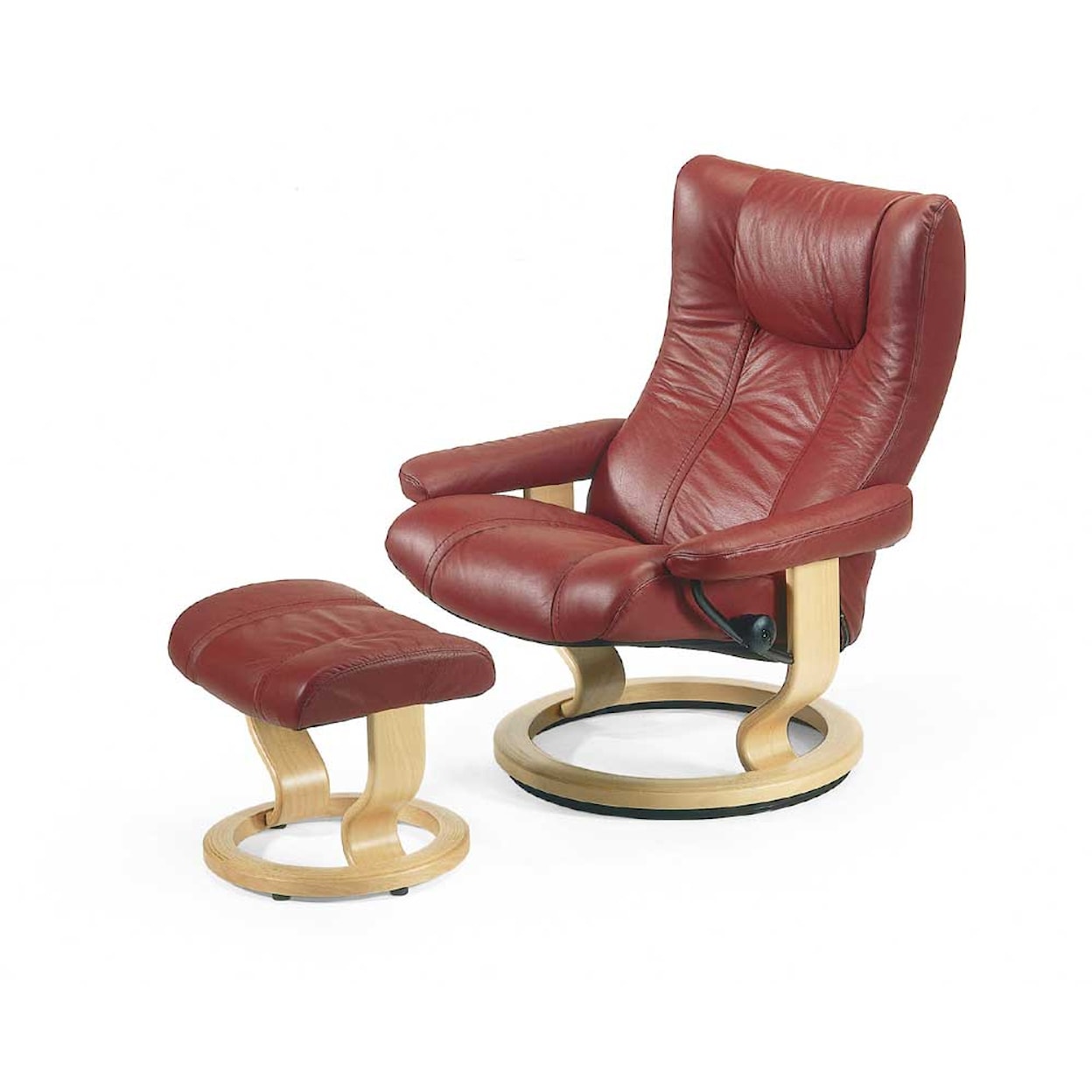 Stressless by Ekornes Wing Recliner and Ottoman