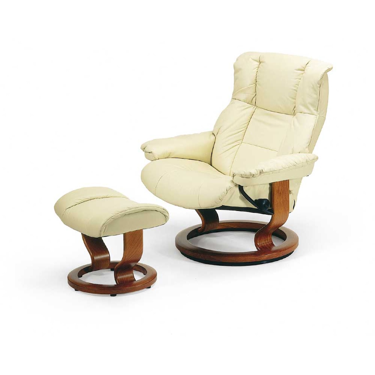 Stressless by Ekornes Mayfair Large Chair & Ottoman with Classic Base