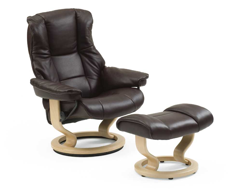 Stressless by Ekornes Mayfair Medium Reclining Chair Ottoman