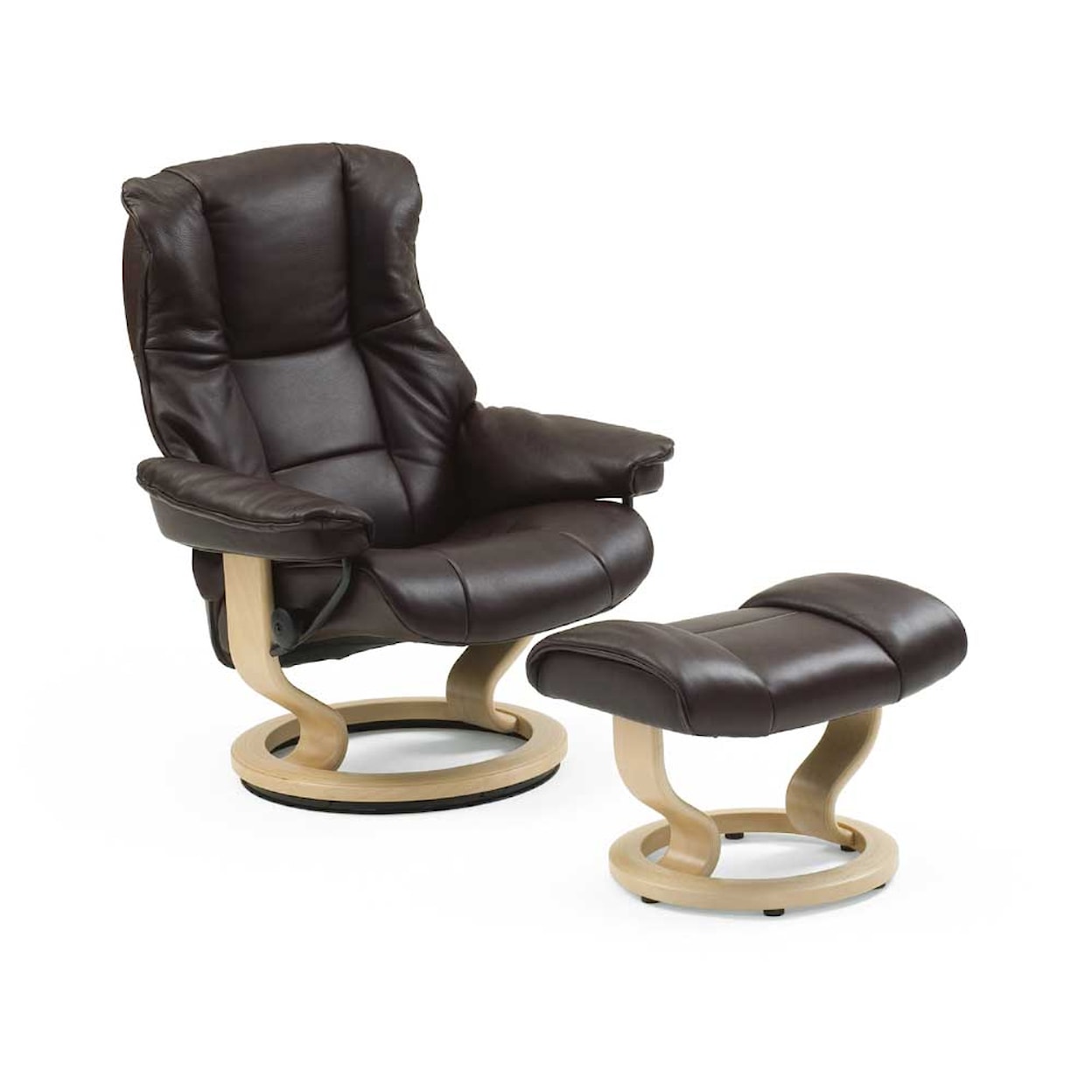 Stressless by Ekornes Mayfair Medium Chair & Ottoman with Classic Base