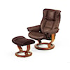 Stressless by Ekornes Mayfair Medium Chair & Ottoman with Classic Base