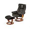 Stressless by Ekornes Mayfair Medium Chair & Ottoman with Classic Base