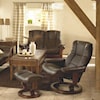 Stressless by Ekornes Mayfair Medium Chair & Ottoman with Classic Base