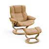 Stressless by Ekornes Mayfair Medium Chair & Ottoman with Classic Base