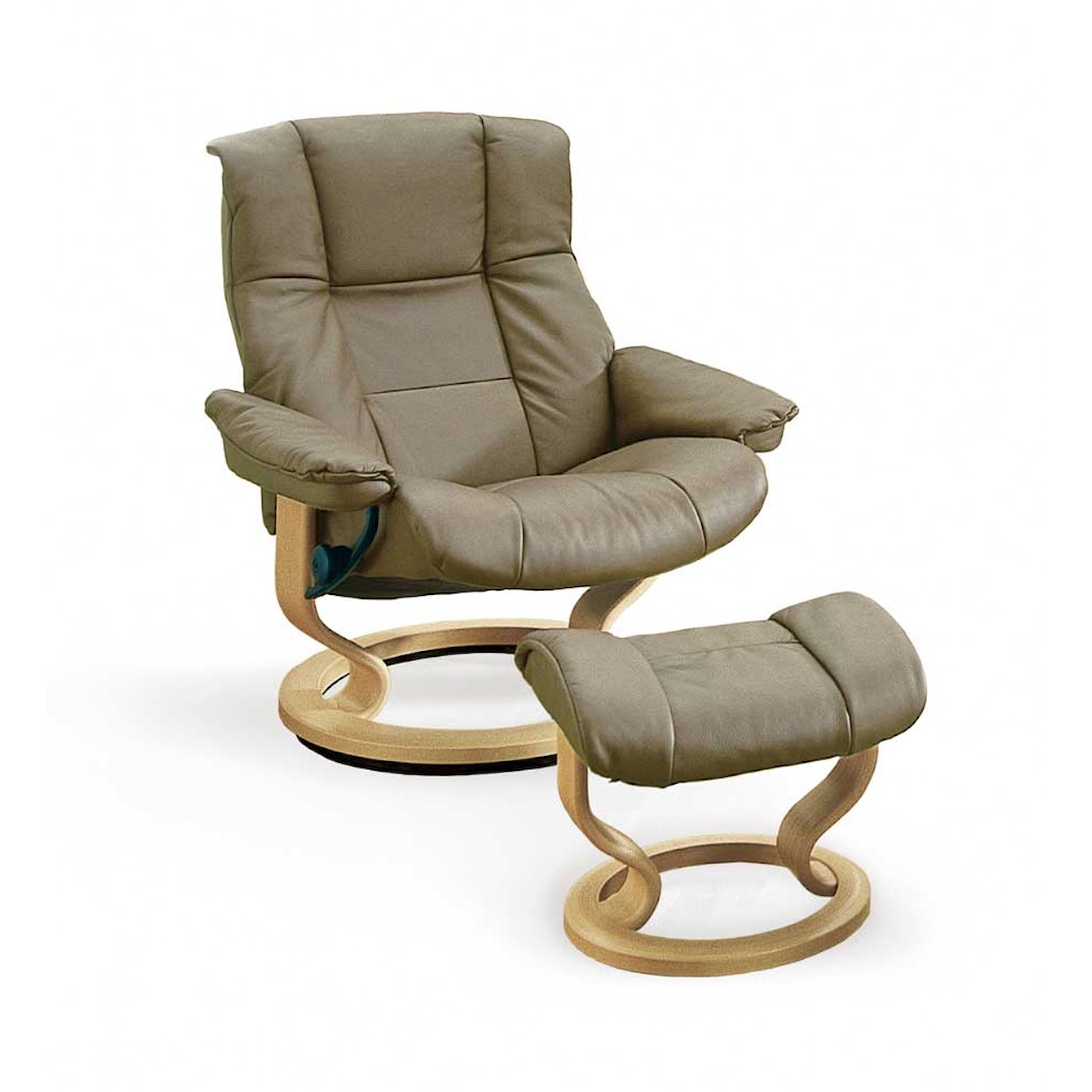 Stressless by Ekornes Mayfair Medium Chair & Ottoman with Classic Base