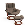 Stressless by Ekornes Mayfair Medium Chair & Ottoman with Classic Base