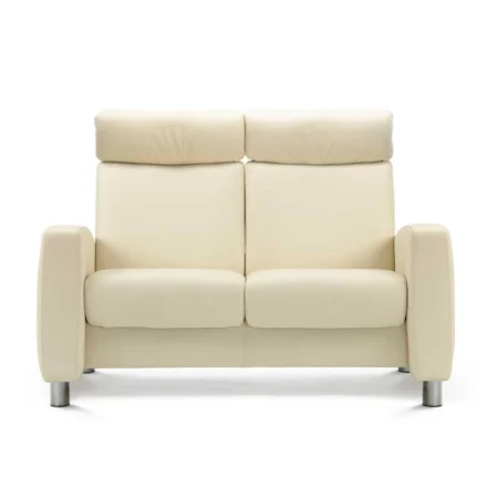 High Back Reclining 2 Seat Leather Loveseat
