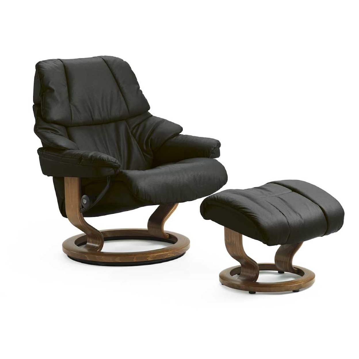 Stressless by Ekornes Reno Large Chair & Ottoman with Classic Base