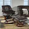 Stressless by Ekornes Reno Large Chair & Ottoman with Classic Base