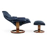 Stressless by Ekornes Reno Medium Chair & Ottoman with Classic Base