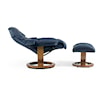 Stressless by Ekornes Reno Small Chair & Ottoman with Classic Base