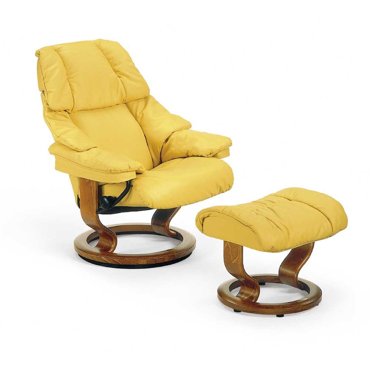 Stressless by Ekornes Reno Small Chair & Ottoman with Classic Base