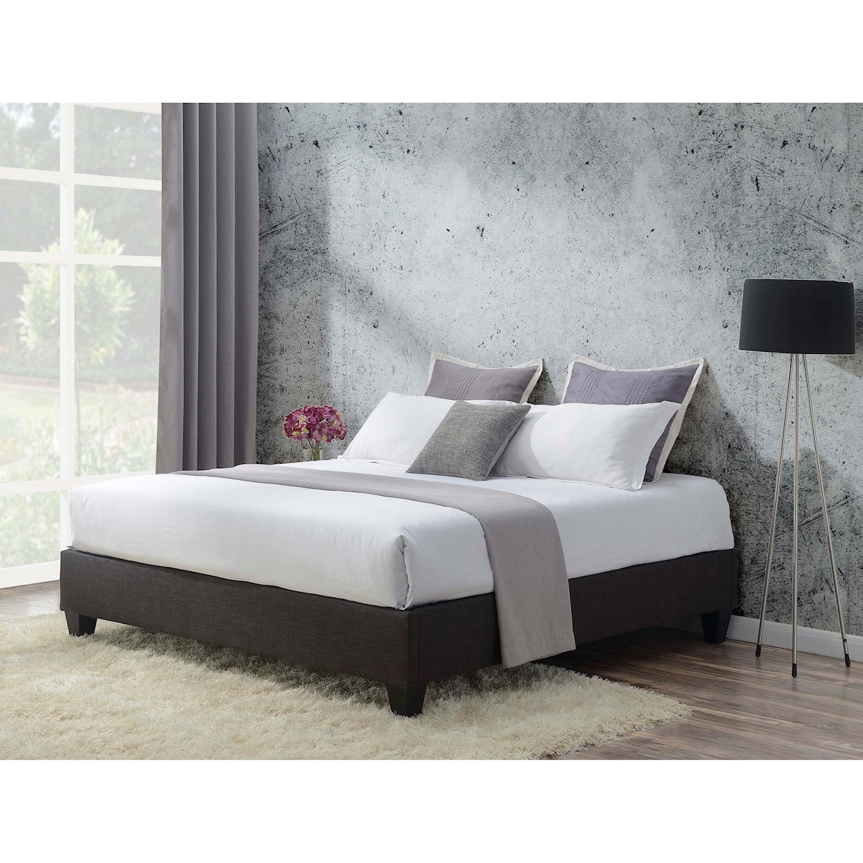 Elements International Abby King Platform Bed