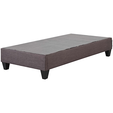 Twin Platform Bed in Polyester Fabric