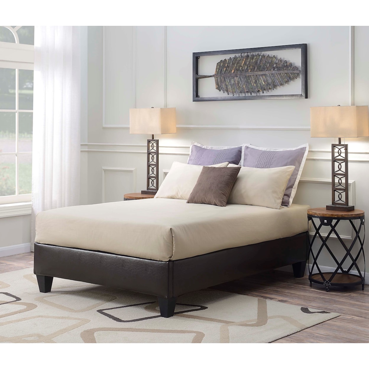 Elements International Abby Full Platform Bed