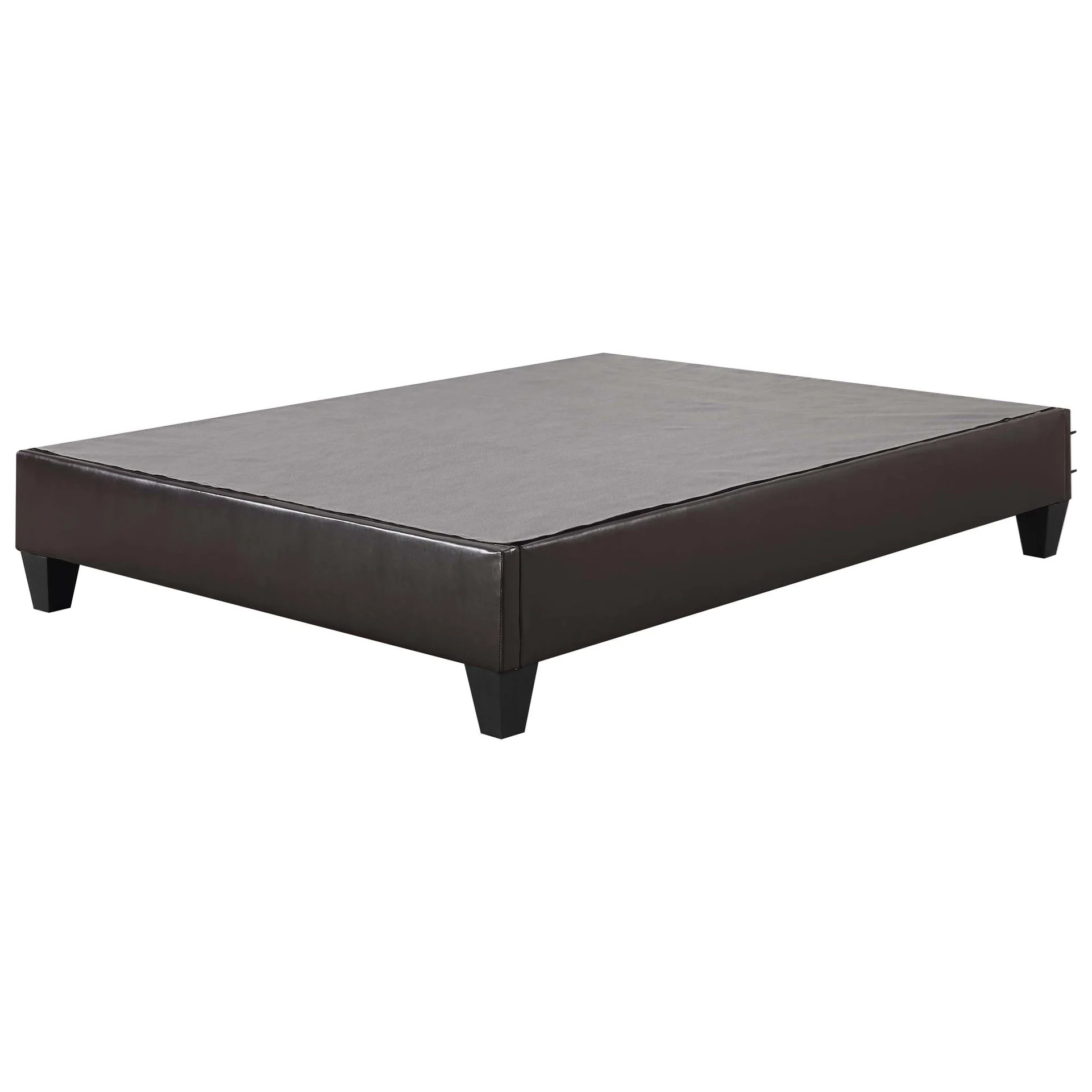 Elements Abby UBB101QBBO Queen Platform Bed in Faux Leather Royal