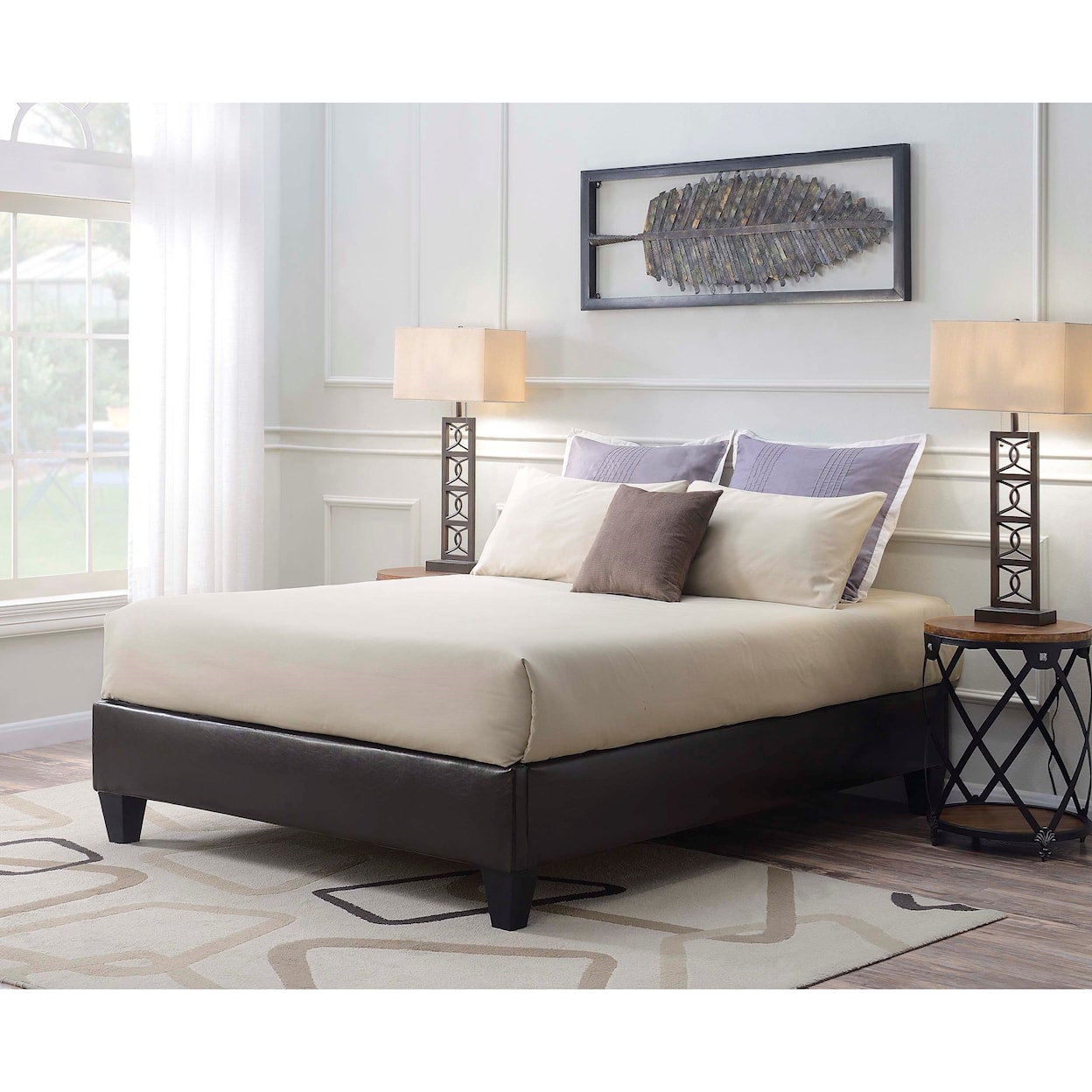 Elements International Abby Queen Platform Bed