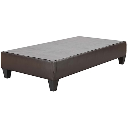 Twin Platform Bed in Faux Leather