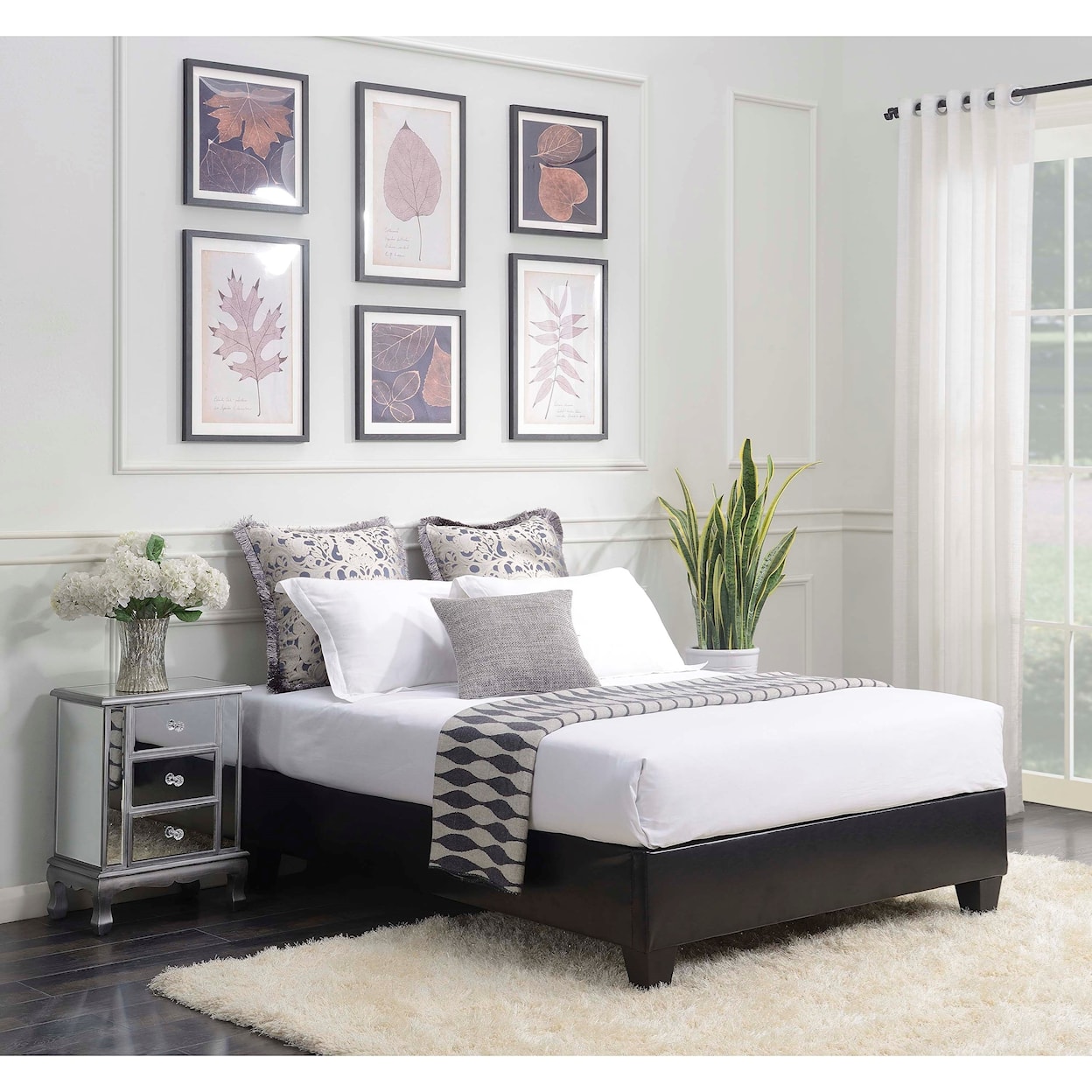 Elements International Abby Full Platform Bed