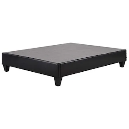 Queen Platform Bed in Faux Leather