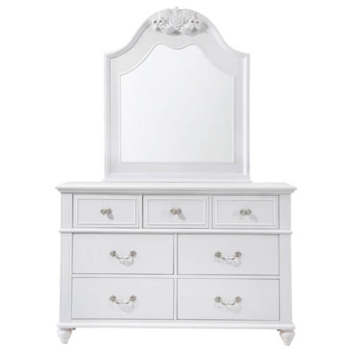 Traditional Dresser & Mirror Set