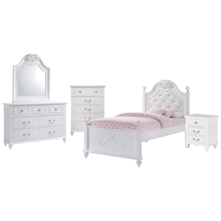 5pc Twin Panel Bedroom Set
