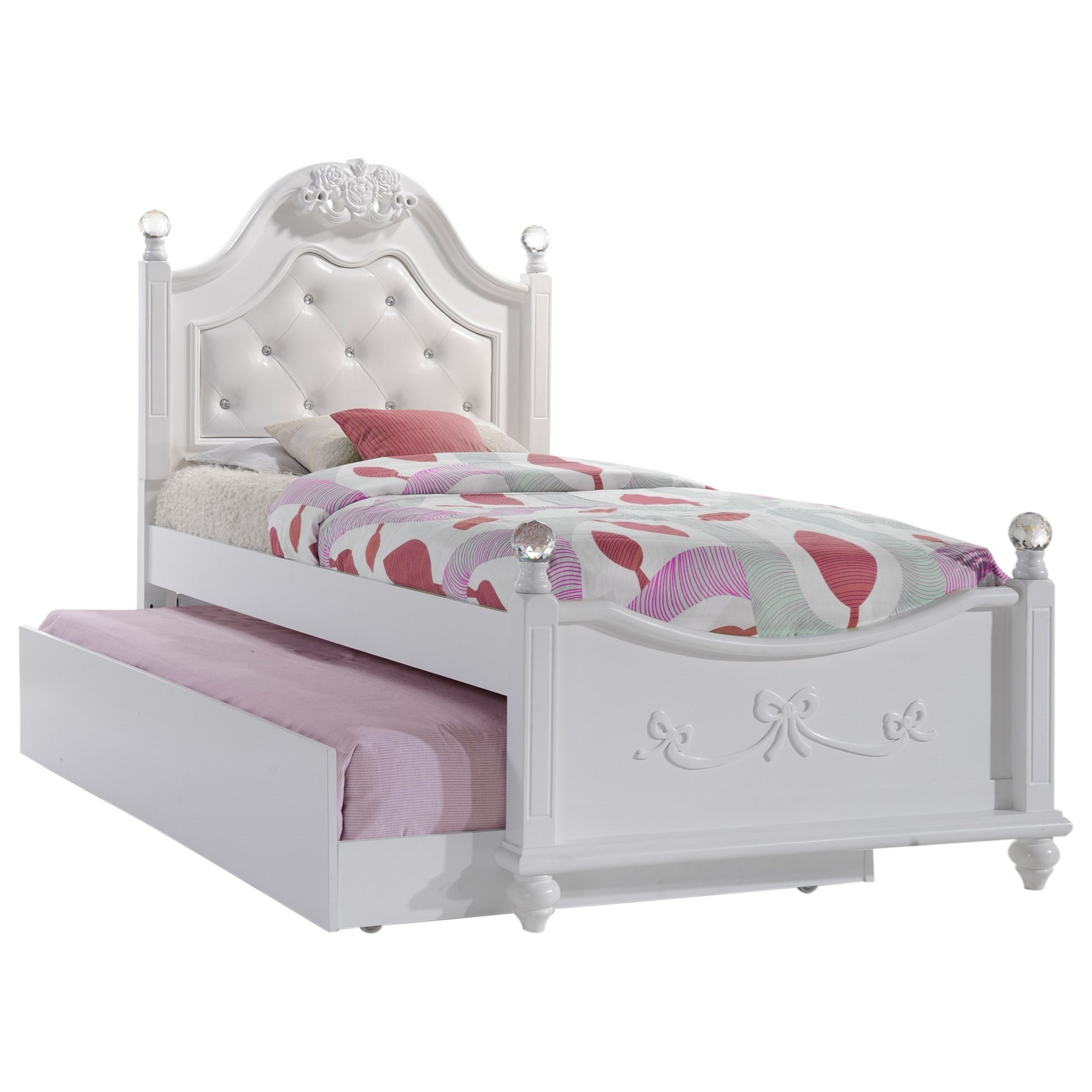 Elements Alana Twin Platform Bed with Storage Trundle Royal Furniture