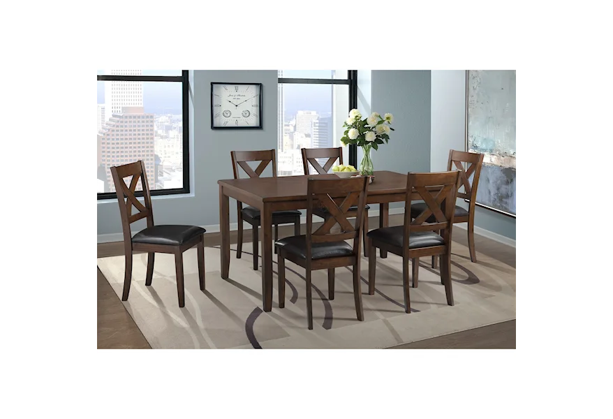 Alex 7-Piece Dining Set by Elements International at Dream Home Interiors