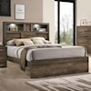 Elements International Bailey Music King Bookcase Bed