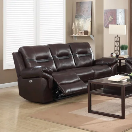 Power Reclining Sofa with Pillow Arms