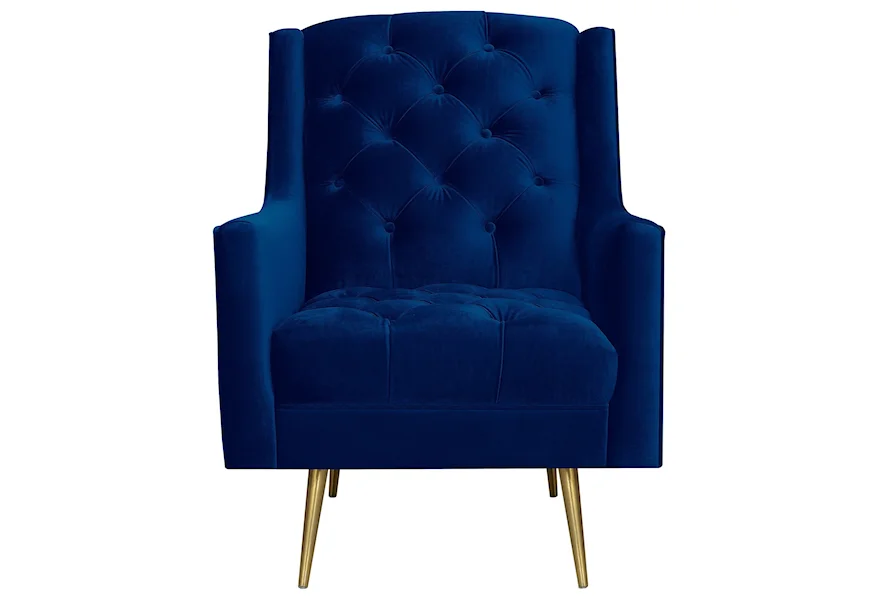 Bryan Accent Chair with Gold Legs by Elements at Royal Furniture