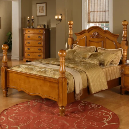 King Platform Bed with Arched Headboard
