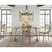 Rustic Folding Top 5-Piece Dining Set