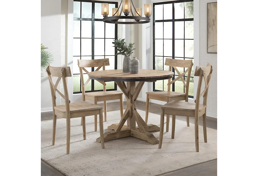 Callista Round Standard Height 5-Piece Dining Set by Elements at Royal Furniture