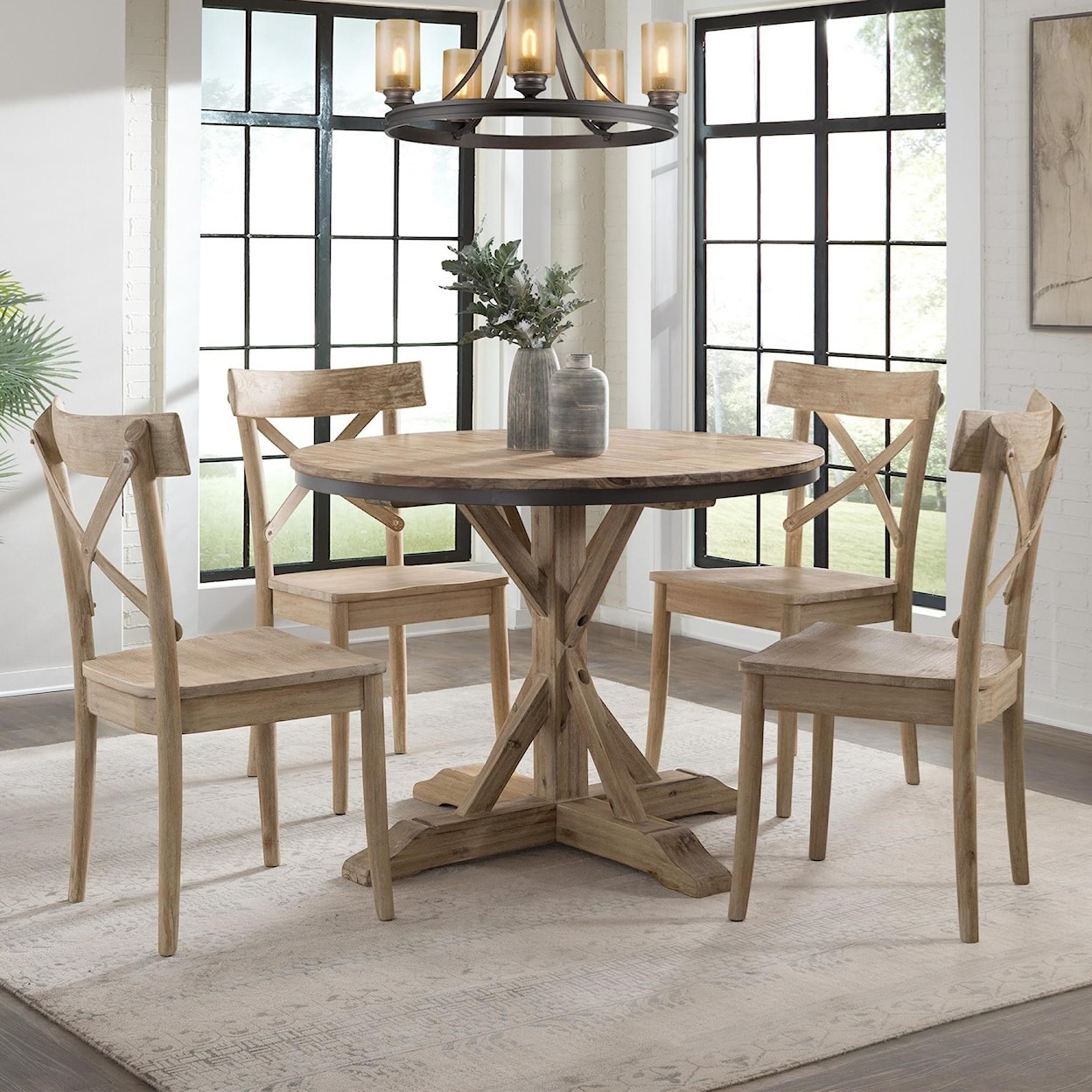 Elements Callista Round Standard Height 5-Piece Dining Set