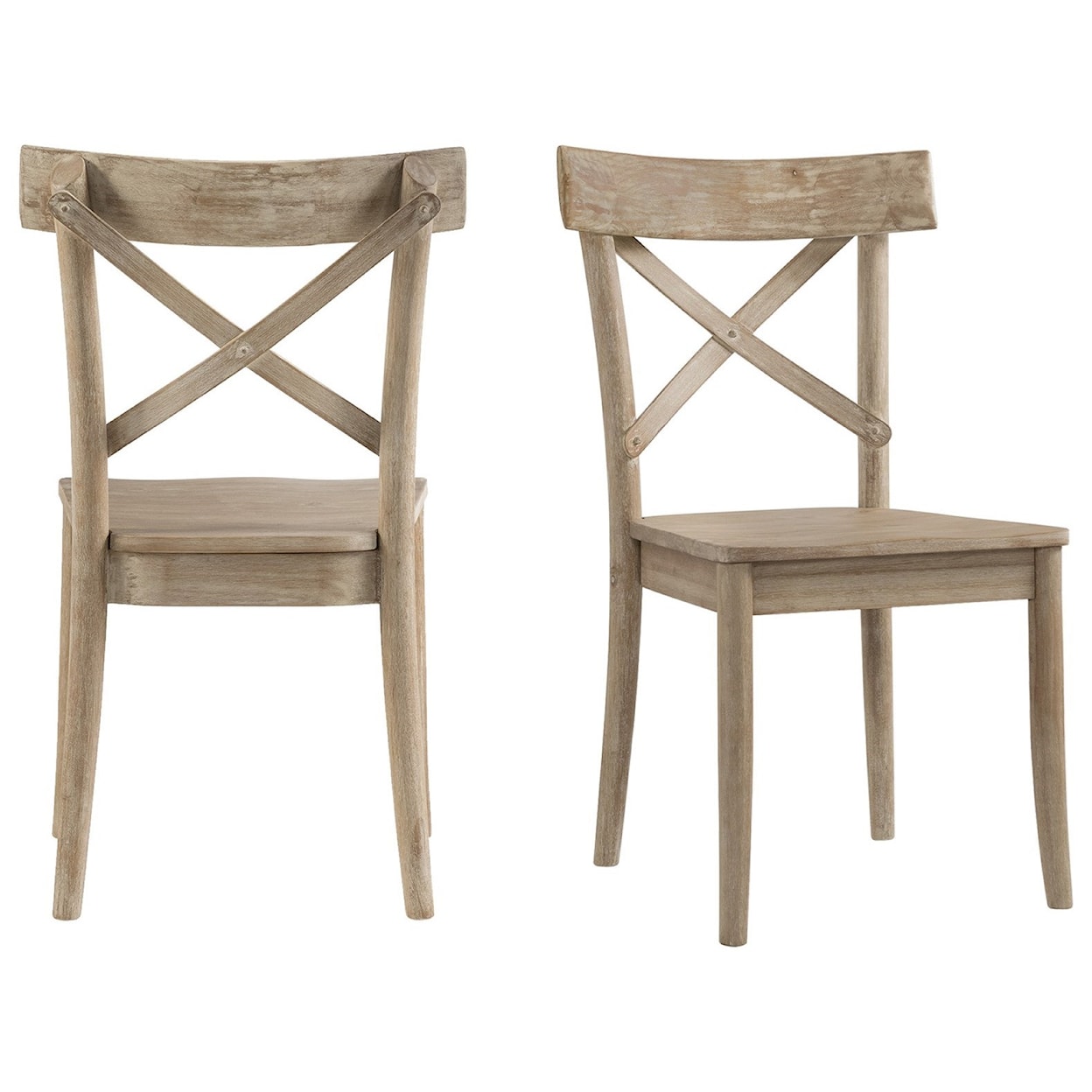 Elements International Callista X-Back Wooden Side Chair