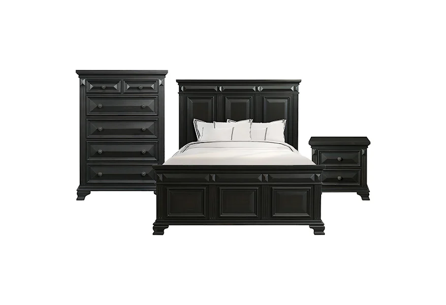 Calloway 3-Piece King Bedroom Group by Elements International at Johnny Janosik