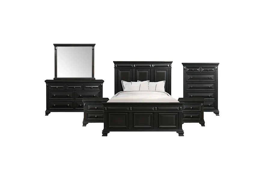 Calloway 6-Piece King Bedroom Group by Elements International at Johnny Janosik